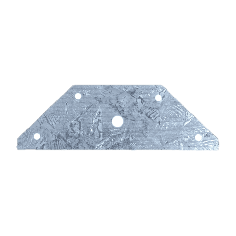 Chapa soporte mueble plana galvanizada
