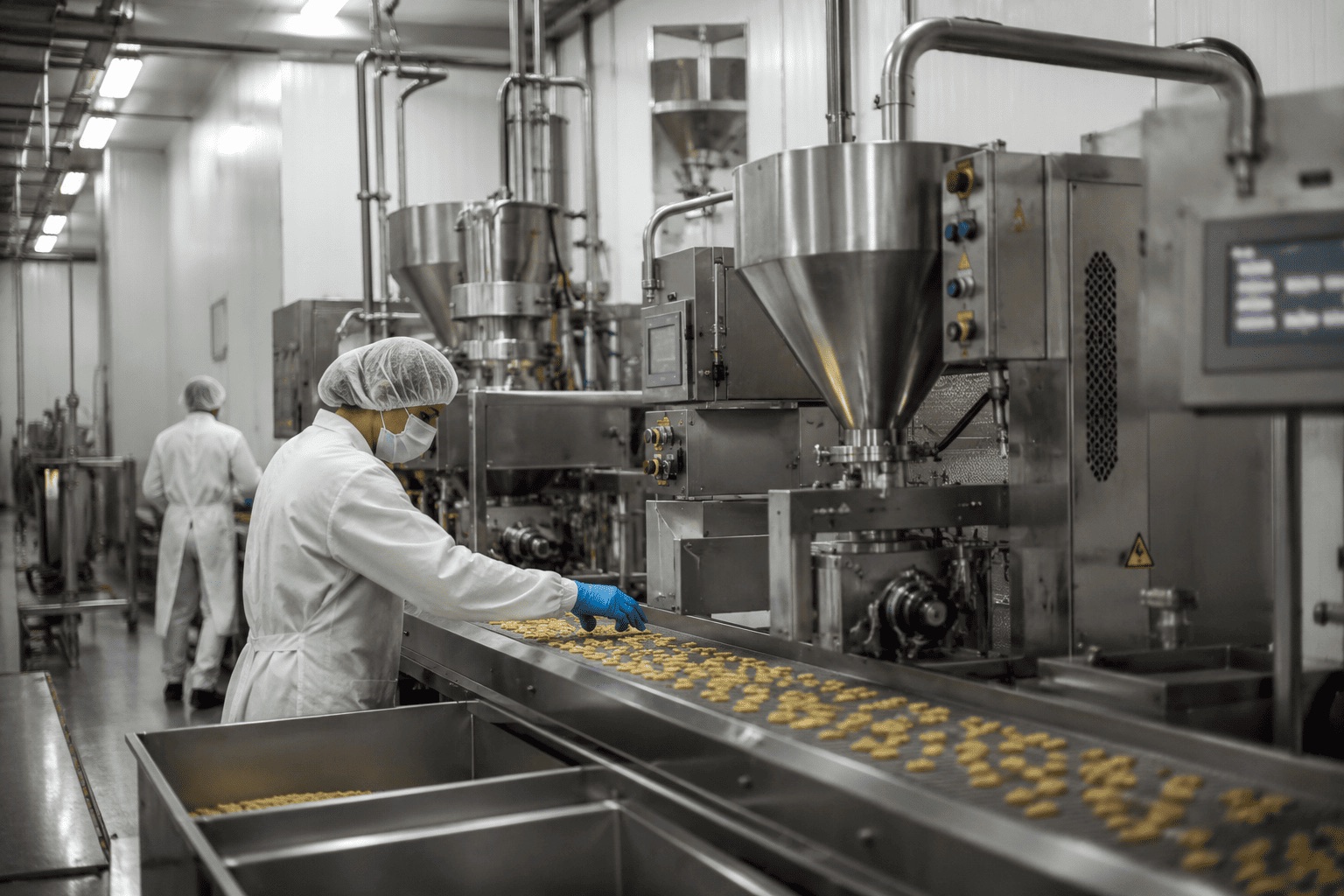 Planta de procesamiento de alimentos con acero inoxidable